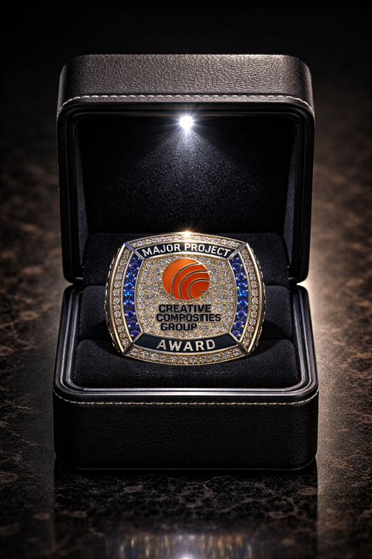 Custom company rings for employee recognition and corporate awards